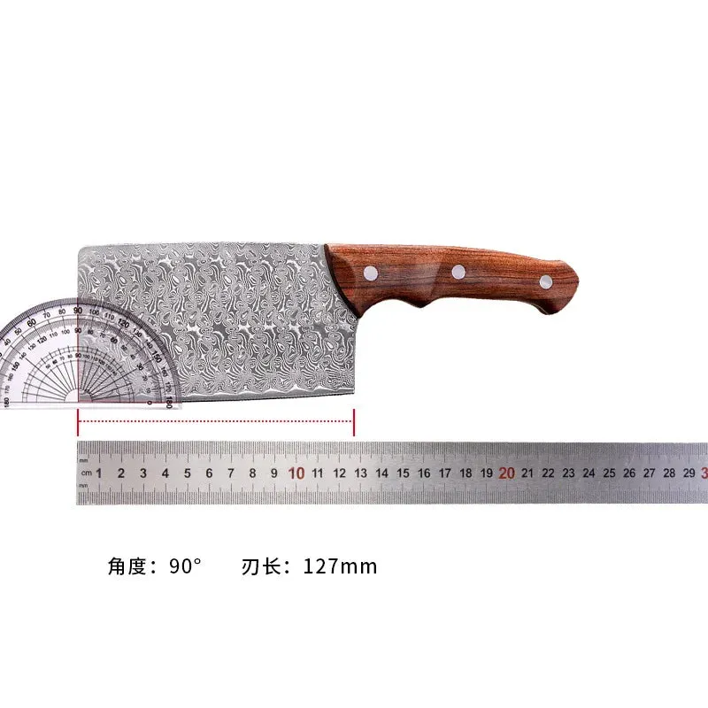 XITUO 67-layer Damascus steel kitchen knife household slicing knife sharp mahogany handle