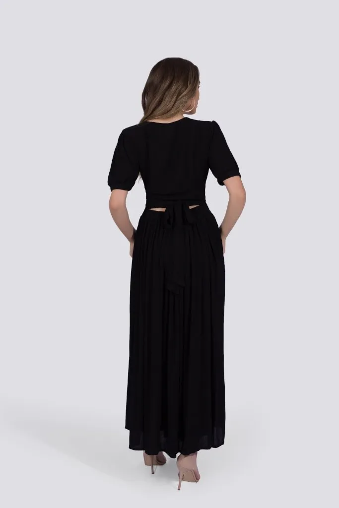 Zoe Wrap Top | Black